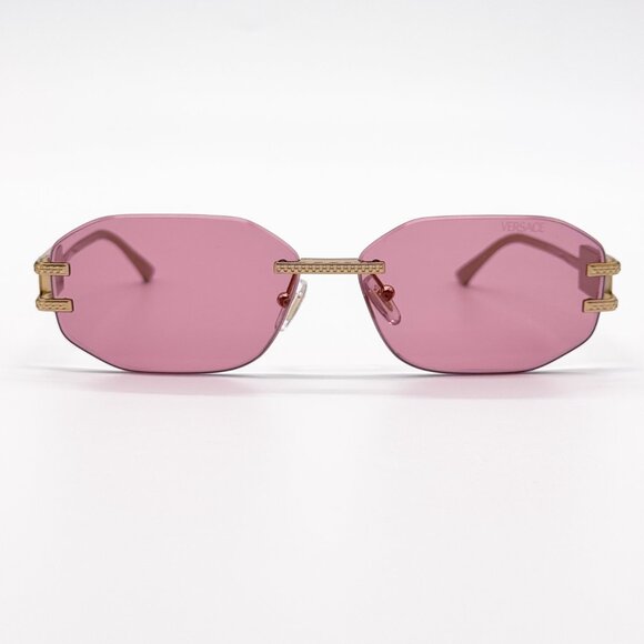 NEW VERSACE VE2274 1002/84 SUNGLASSES VE2274 100284 GOLD PINK MOD 2274 1002/84 - Picture 3 of 10